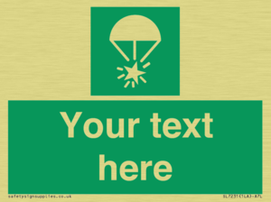 Custom sign safe condition Rocket parachute flare